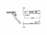 Connectique Cosse mâle série 110 ML Ø0,85mm²/1,25mm² - 50pcs