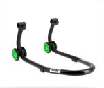Lève moto Béquille de stand avant Home Track noir mat roues vert