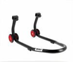 Lève moto Béquille de stand avant Home Track noir mat roues rouge