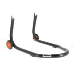 Lève moto Béquille de stand arrière Home Track fixe supports en "V" noir mat roues orange