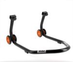 Lève moto Béquille de stand arrière Home Track supports en "V" noir mat roues orange