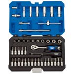  Metric 1/4” Sockets Ratchet Set 44 pieces Box