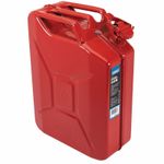 Jerrican Bidon carburant en acier rouge 20L