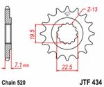 Kit chaine JT 520H 15/41 - couronne standard