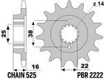 Kit chaine PBR 525 ZVX3 - 15/41 - 104 Couronne alu renforcé
