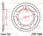 Kit chaine JT 525 ZVX3 - 15/45 - 124 Couronne acier standard
