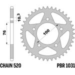 Kit chaine PBR 520 SRX2 - 15/46 - 114 Couronne acier standard