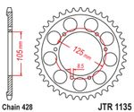 Kit chaine JT 428 DEH - 13/62 - 138 Couronne acier standard