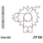 Kit chaine JT 525MVXZ2 - 17/45 - 120 Couronne acier standard