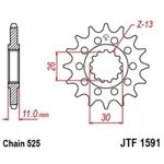 Kit de corrente JT 525SRX2 16/46 - coroa standard