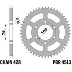 Kit chaine PBR 428SR 14/43 - 126 couronne standard