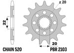 Kit chaine PBR 520 SRX2 - 13/51 - 114 Couronne alu standard