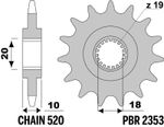 Kit chaine PBR 520 SRX2 - 14/46 - 112 Couronne acier standard