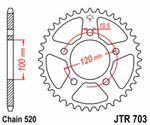 JT 520 SRX2 - 17/43 - 110 Teräskruunu standard Ketjusetti