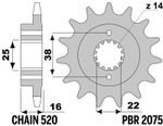Kit chaine PBR 520 ZVX3 - 15/42 - 106 Couronne acier standard