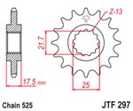 Kit de corrente JT 525 SROZ2 - 15/41 - 116 Coroa de aço padrão