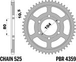 Kit de corrente PBR 525 ZVX3 - 15/42 - 112 Coroa de alumínio reforçado