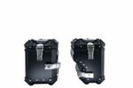  Black aluminium - the pair 38/32 L - Support included Side case