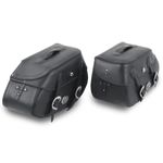 Sacoches cavalières Kit complet Buffalo noir pour support tubulaires - noir