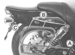 Ecarteurs de sacoches Tubulaire pour sacoches en cuir - chrome