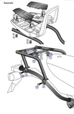  Alurack - black Top case support