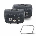 Sacoches cavalières Kit complet Liberty Big pour support tubulaires - noir