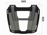 Support top case Alurack - noir