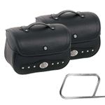 Sacoches cavalières Kit complet Nevada pour support tubulaires - noir