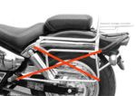 Support top case tubulaire - chrome