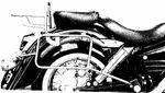 Support valises Tubulaire - chrome