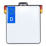 Support de plaque immatriculation 3 en 1