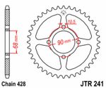  Standard Stahlritzel hinten 241 - 428 Krone