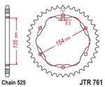  Stahl Standard Kettenrad hinten 761 - 525 - ohne Trägerplatte, benötigt einen -nhalter Krone