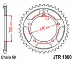  Standard Stahlritzel hinten 1800 - 530 Krone