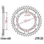 Couronne acier standard 25 - 428