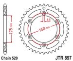  Standard Stahlritzel hinten 897 - 520 Krone