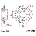 Steel Noise - Free Front 1372 - 525 Gearbox output pinion