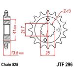  Steel Noise - Free Front 296 - 525 Gearbox output pinion