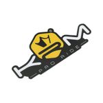 Sticker plaque phare 80x40 mm JAUNE