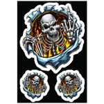Planche de stickers FINGER SKULL 75x140mm LT55072