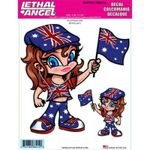 Planche de stickers AUSTRALIA GIRL 150x200mm LT88414