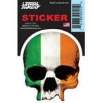 Planche de stickers MINI TETE MORT DRAPEAU IRLANDE 65x80mm