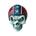 Emblème 3D SKULL HELMET ROUGE