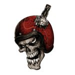 Planche de stickers MINI WHISKEY BIKER SKULL 60x80mm
