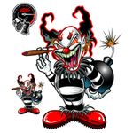 Planche de stickers BOMB CLOWN 150x200mm LT88719