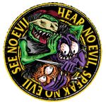 Planche de stickers MINI NO EVIL MONSTERS 60x80mm