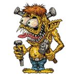 Planche de stickers MINI SKOOL OF HARD KNOCKS MONSTER 60x80mm