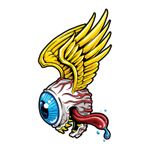 Planche de stickers MINI MOTOR MONSTER EYEBALL 60x80mm