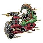 Planche de stickers MINI RED BARON MONSTER 60x80mm