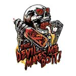 Planche de stickers MINI DEVIL MADE ME DO IT 60x80mm